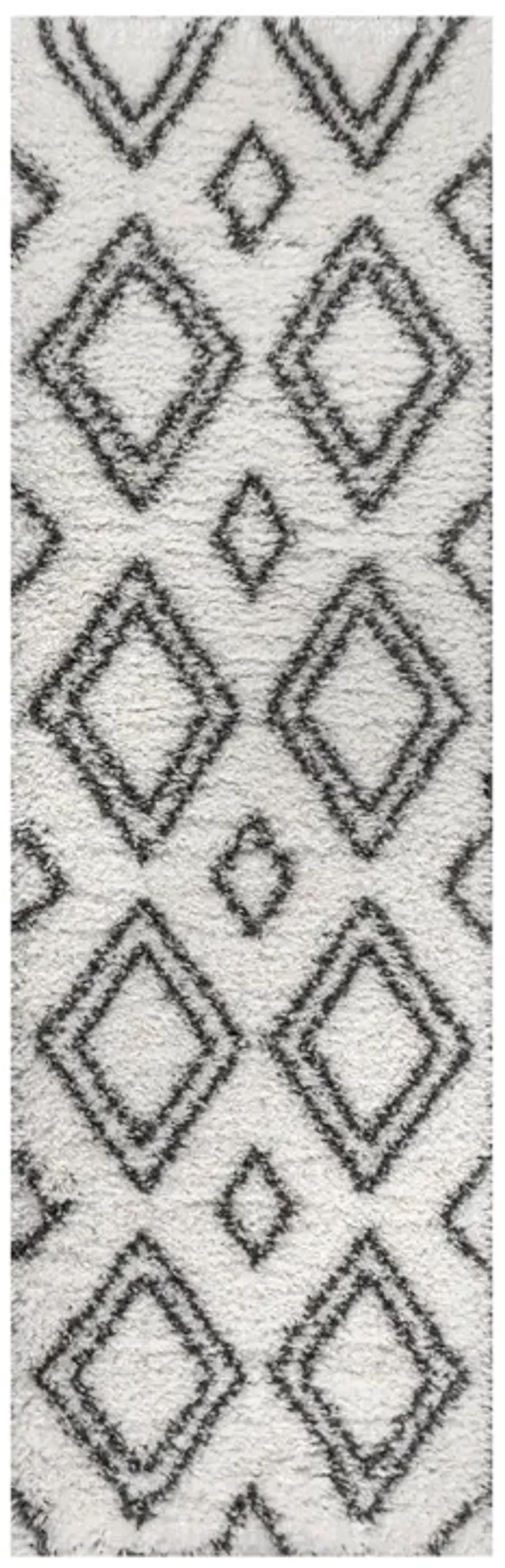 Beni Moroccan Style Diamond Shag Area Rug