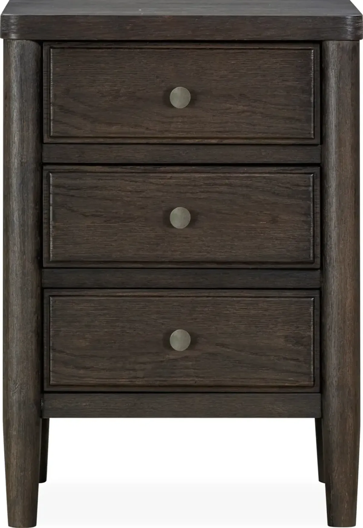 Rockport Three Drawer Small Nightstand in Yin
