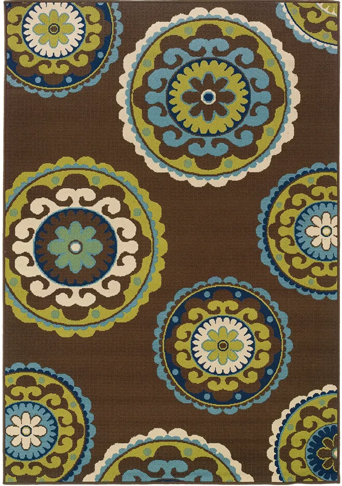 Caspian 1'9" x 3'9" Brown Rug