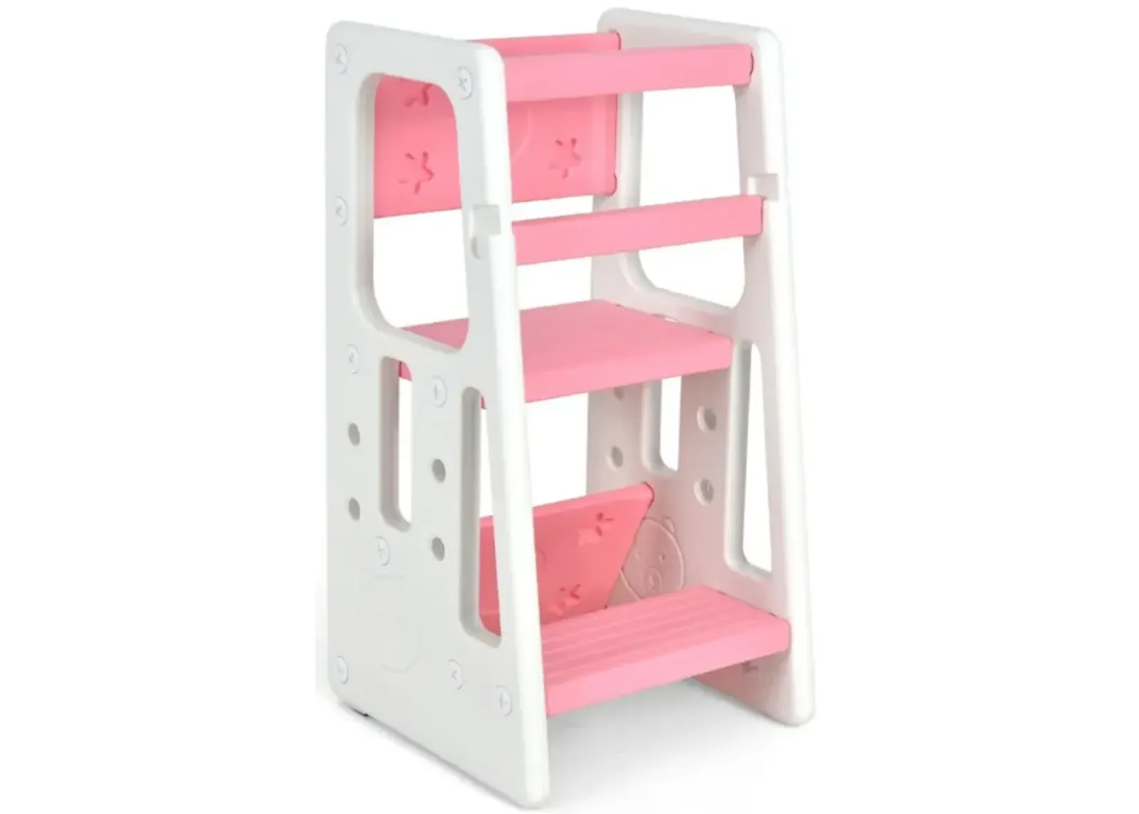 Hivvago Kids Kitchen Step Stool with Double Safety Rails