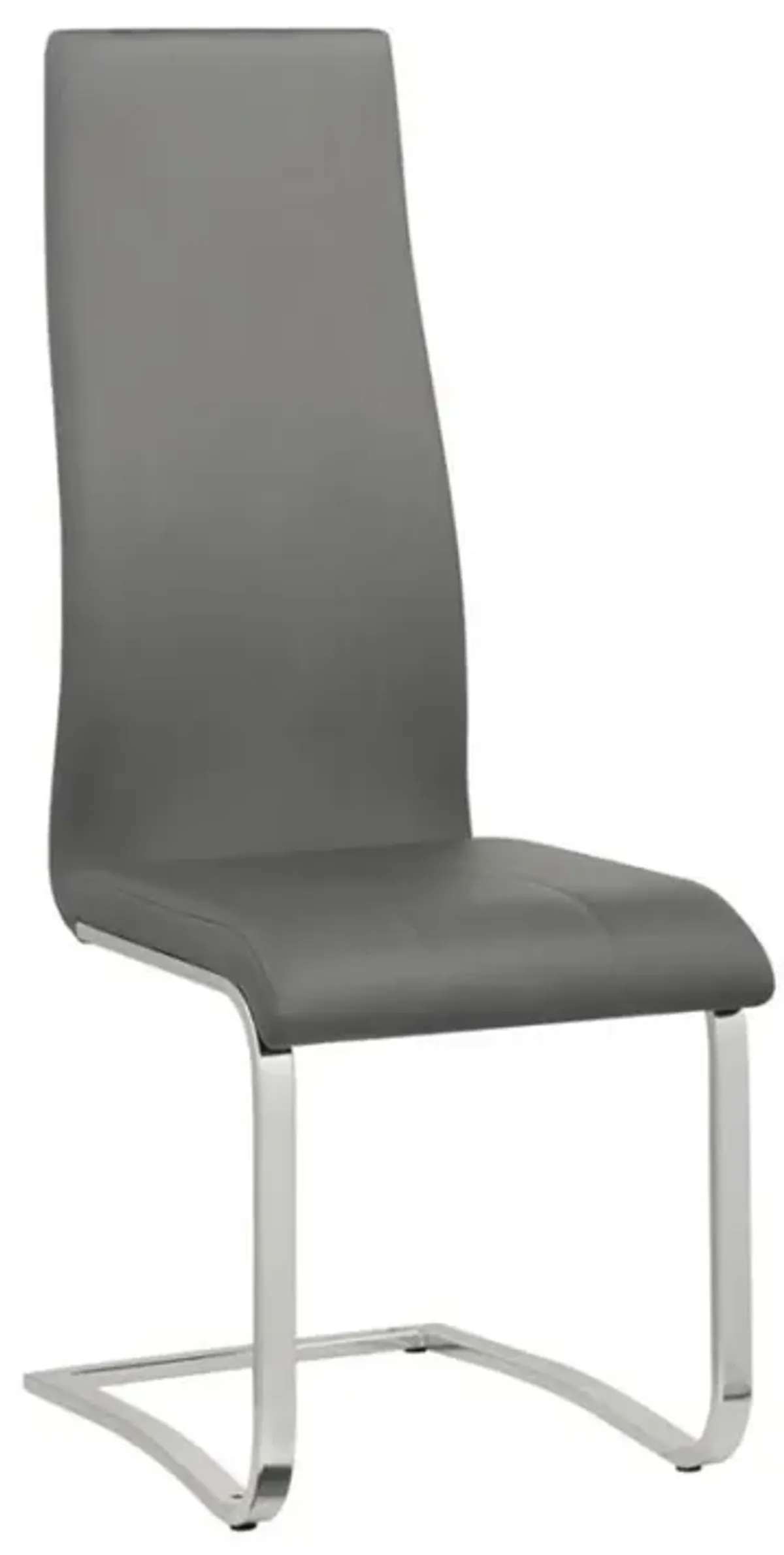 Leatherette Dining Chair with Breuer Style, Set of 4, Gray