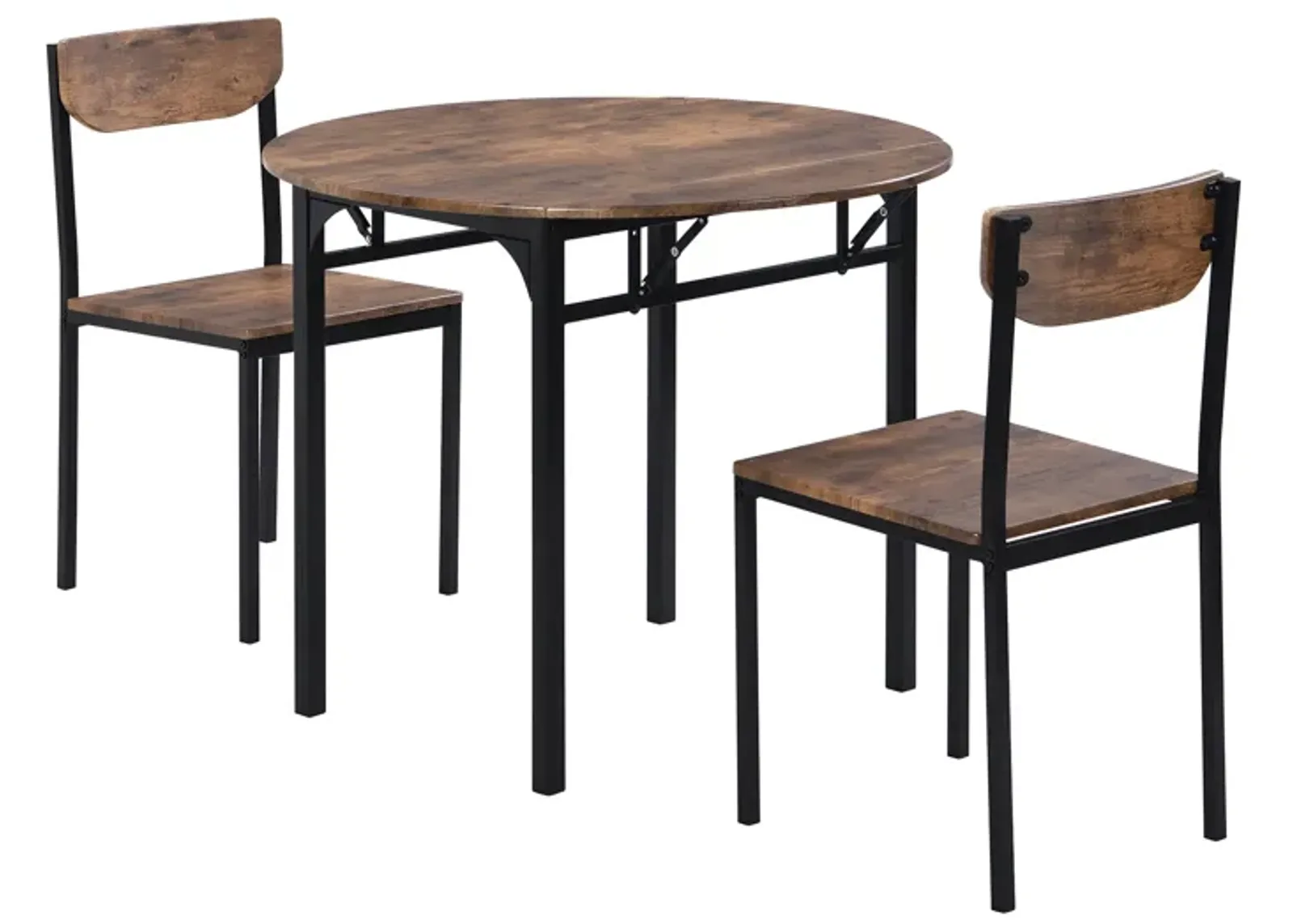 Merax Modern 3-Piece Round Dining Table Set