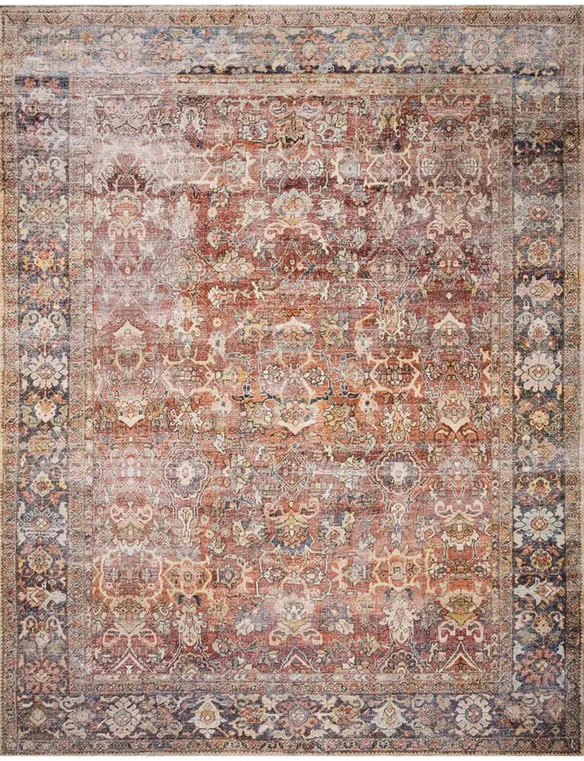 Layla LAY02 Spice/Marine 9' x 12' Rug by Loloi II