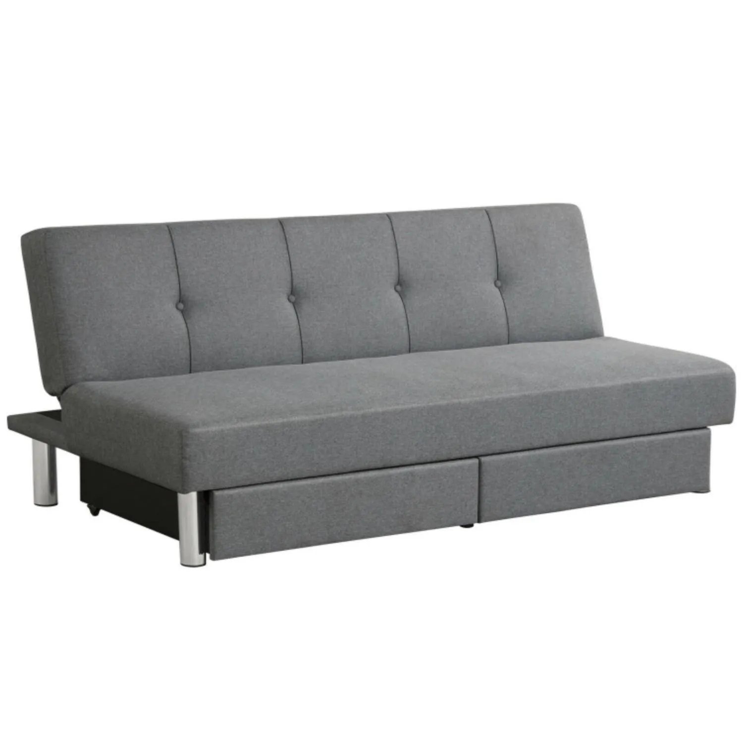 Hivvago 3-Seat Convertible Sofa Bed with 2 Large Drawers and 3 Adjustable Angles