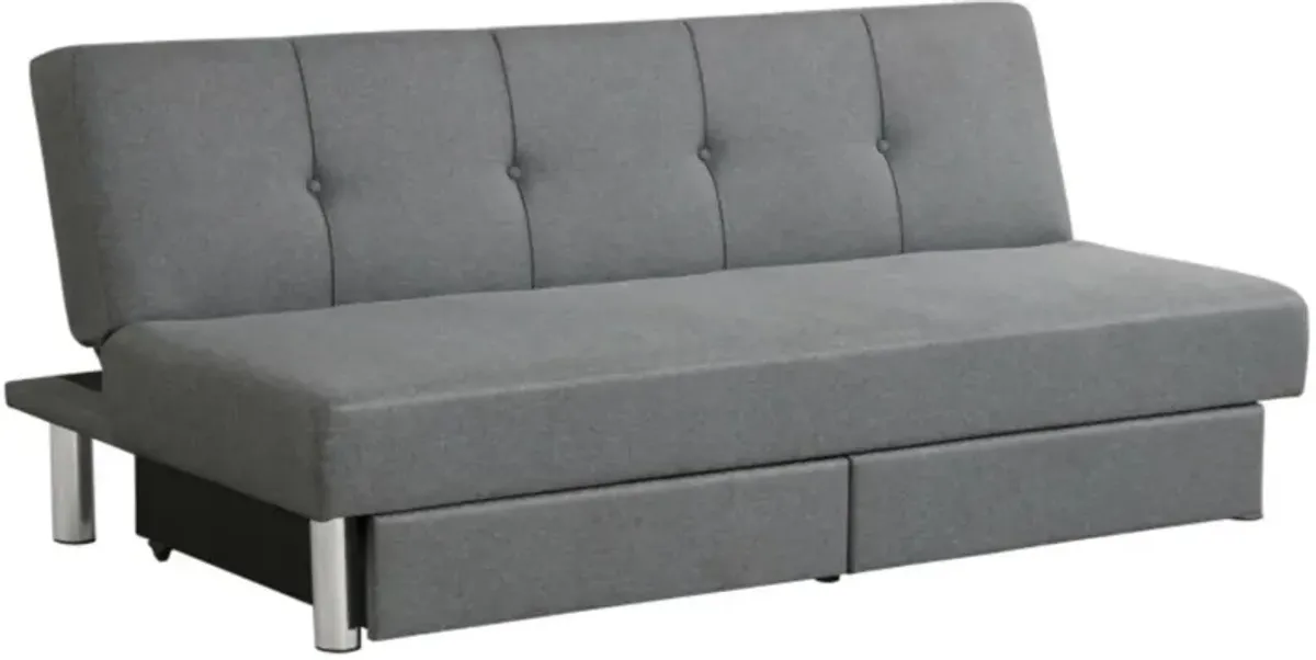 Hivvago 3-Seat Convertible Sofa Bed with 2 Large Drawers and 3 Adjustable Angles