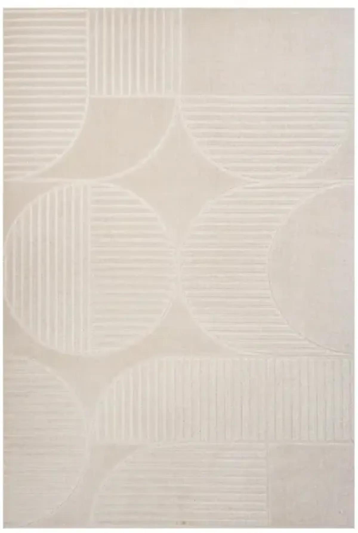 Nordby Geometric Arch Scandi Striped Area Rug