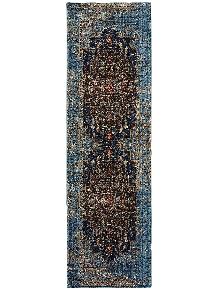 Empire 2'3" x 7'6" Blue Rug