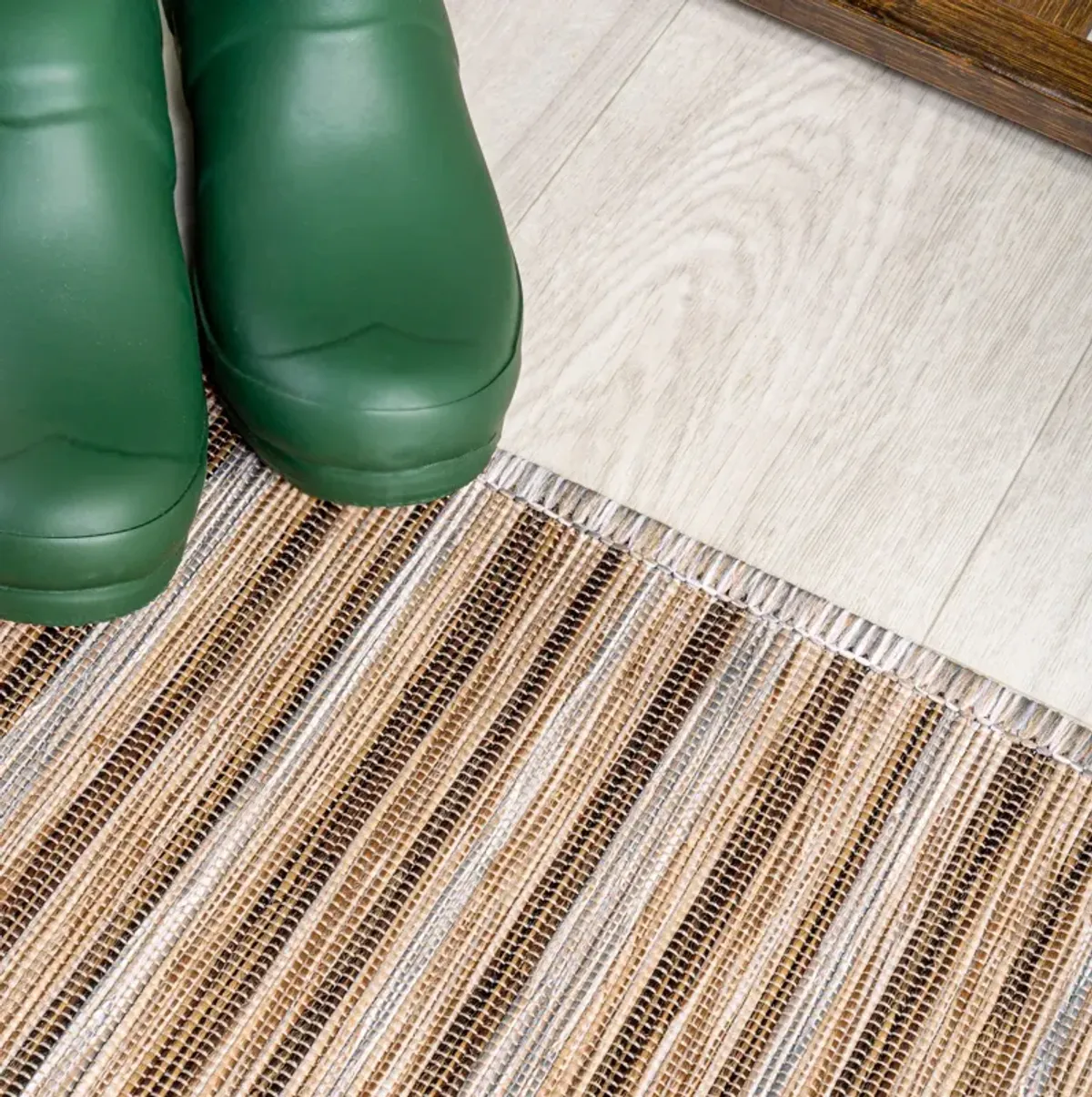 Finn Modern Farmhouse Pinstripe Area Rug