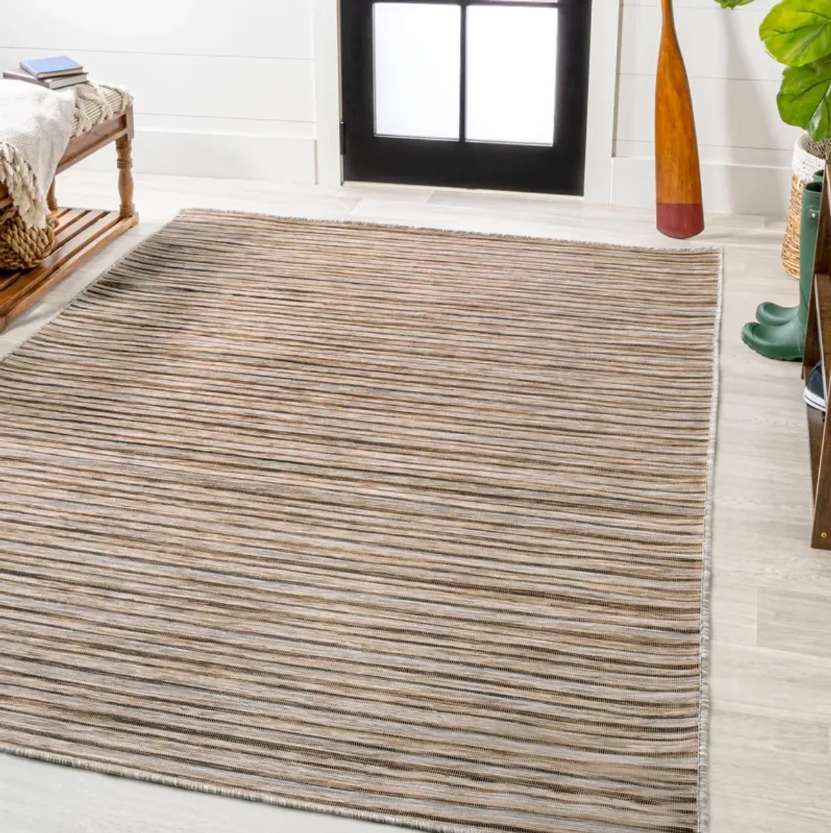 Finn Modern Farmhouse Pinstripe Area Rug