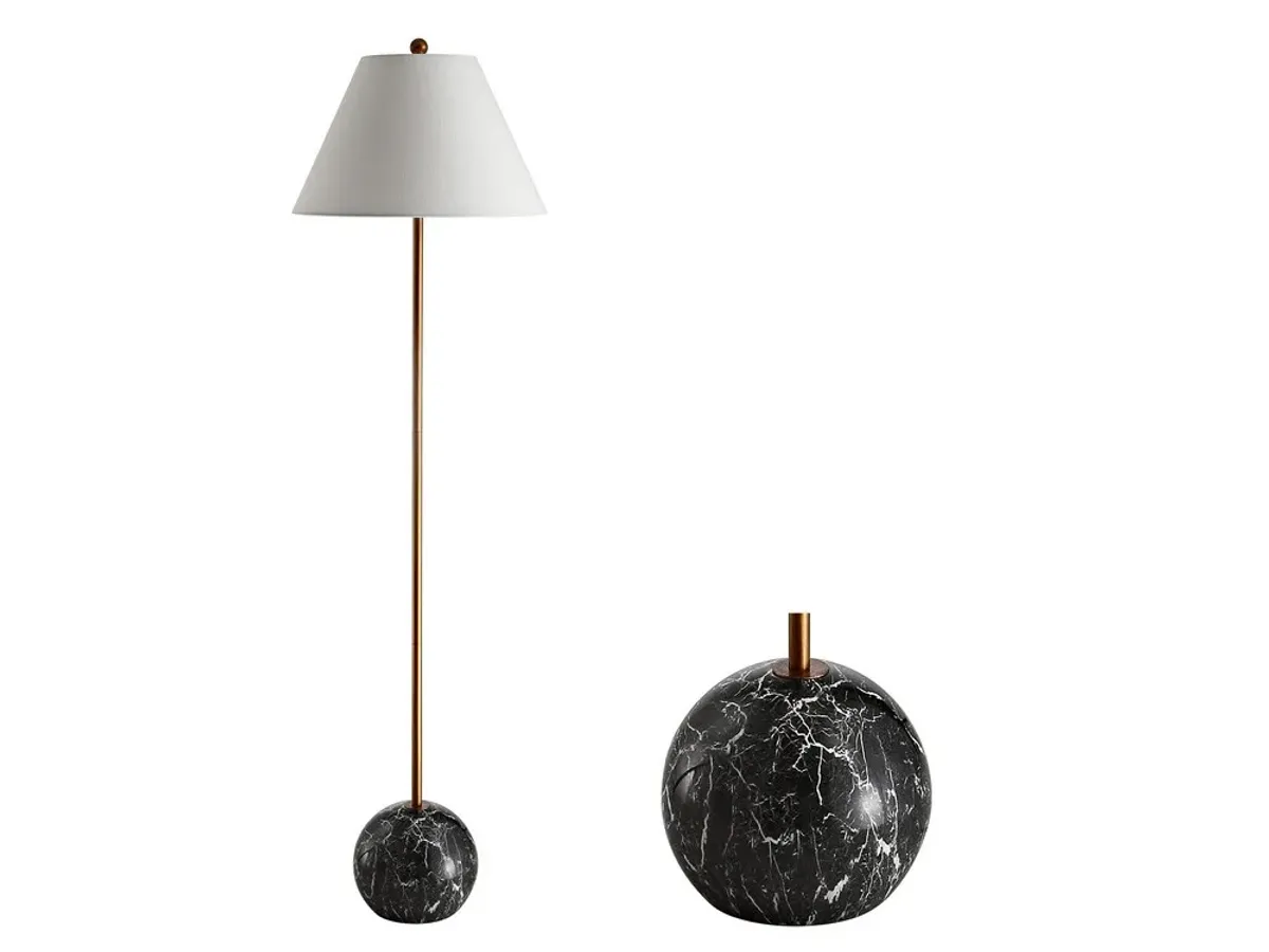 Miami Minimalist Resin/Metal LED Floor Lamp