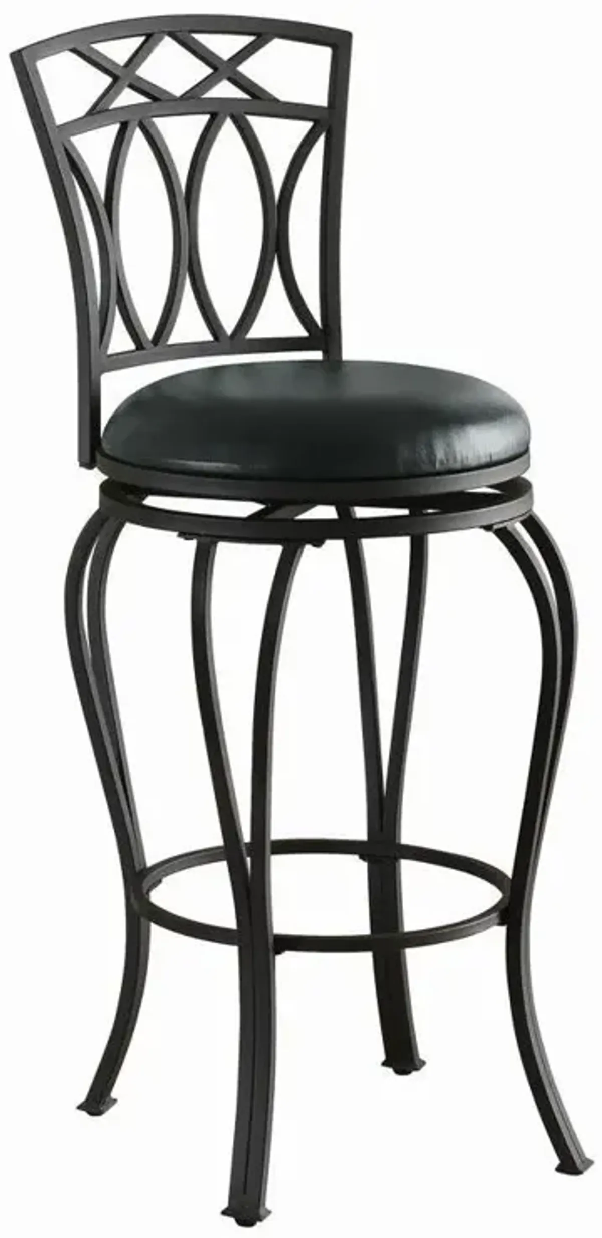 Adamsville Upholstered Swivel Bar Stool Black