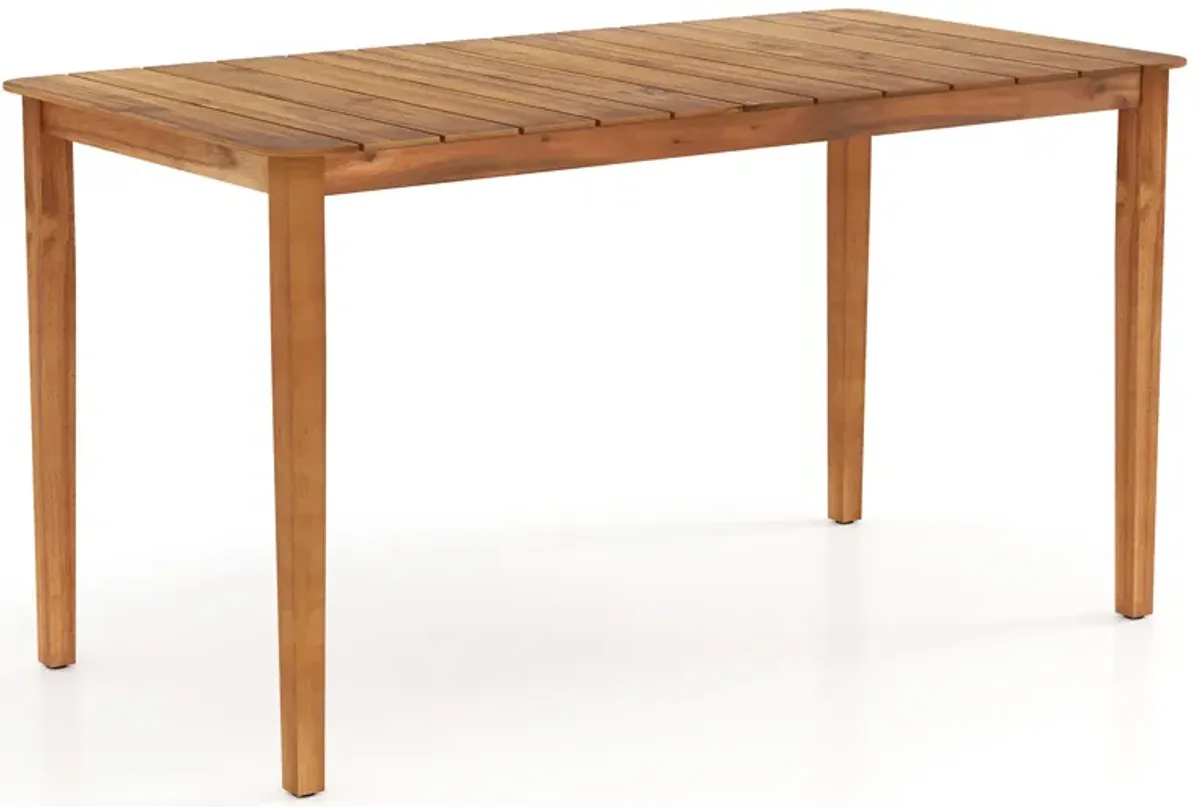 Rectangular Patio Table in Acacia Wood – Outdoor Dining for 4–6