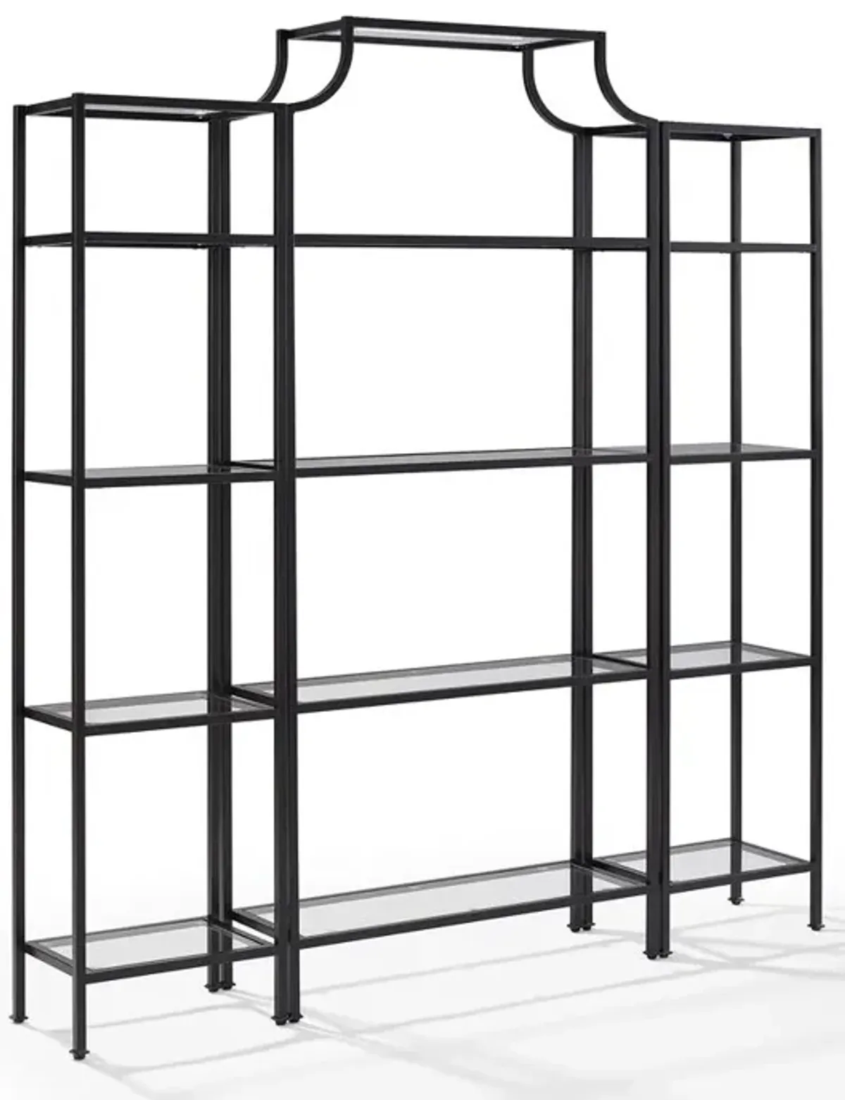 Aimee 3Pc Etagere Set Soft Gold - Large Etagere & 2 Narrow Etageres