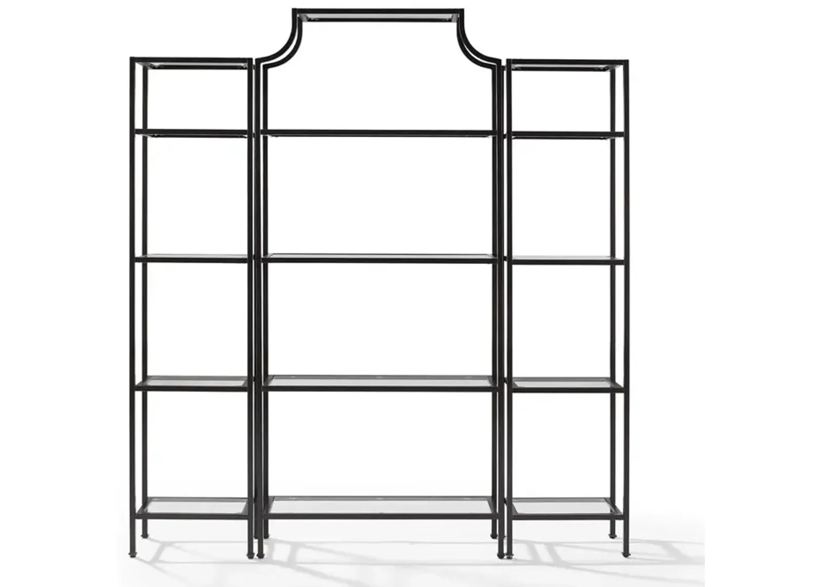 Aimee 3Pc Etagere Set Soft Gold - Large Etagere & 2 Narrow Etageres