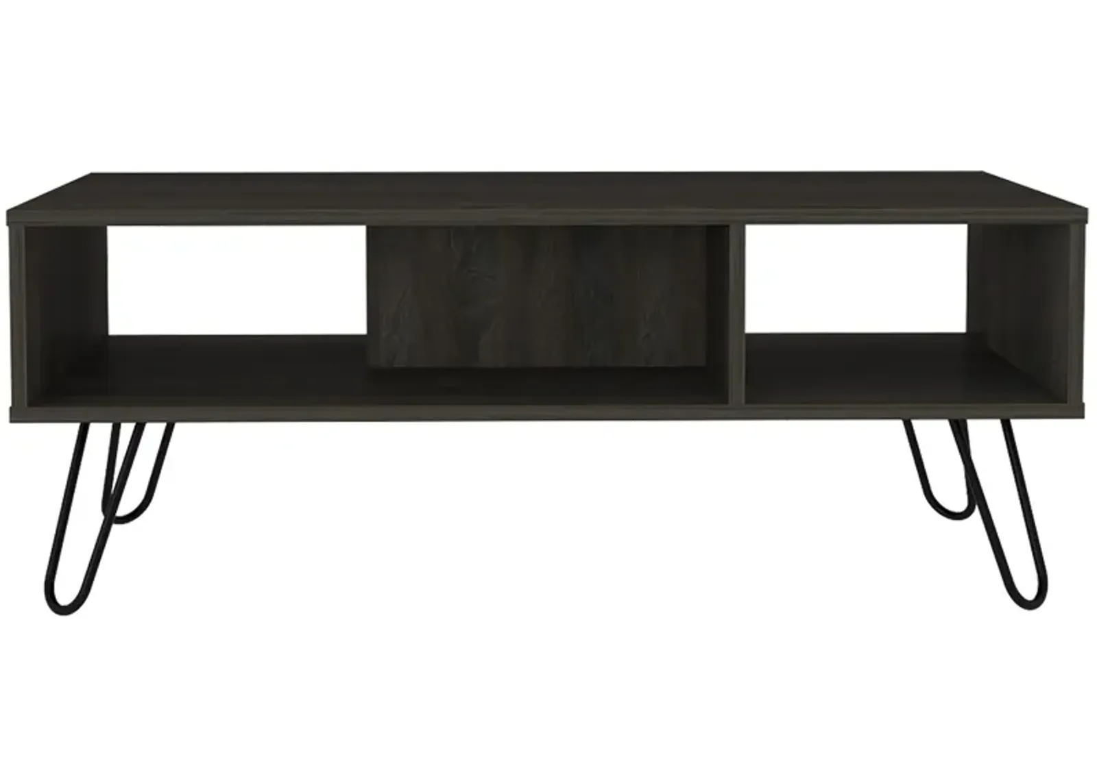 Homezia 40" Carbon Espresso Manufactured Wood Rectangular Coffee Table