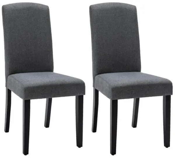 Set of Two Modern Upholstered Polyester Parsons Chairs for Dining Room