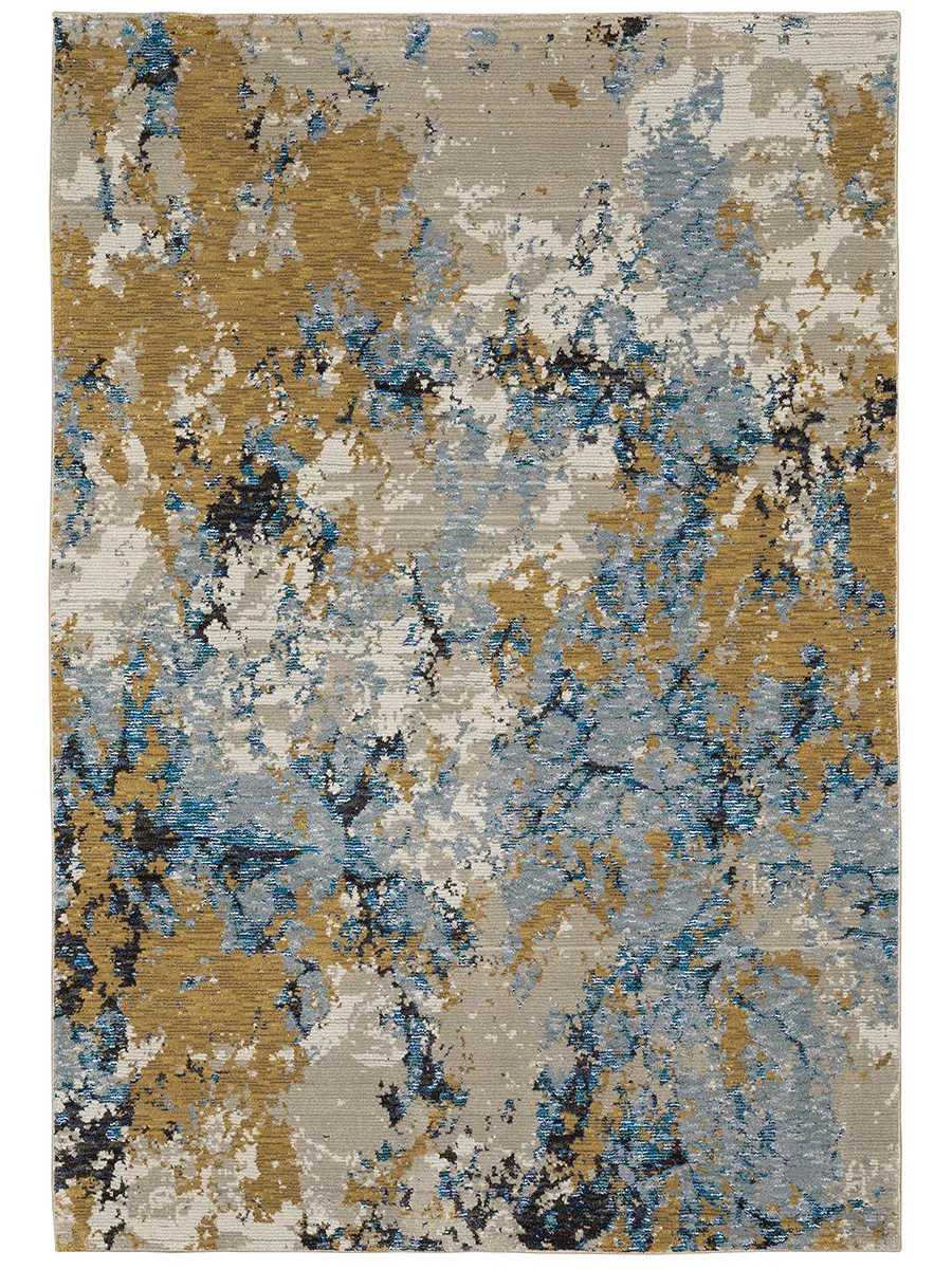 Evolution 1'10" x 3'2" Blue Rug