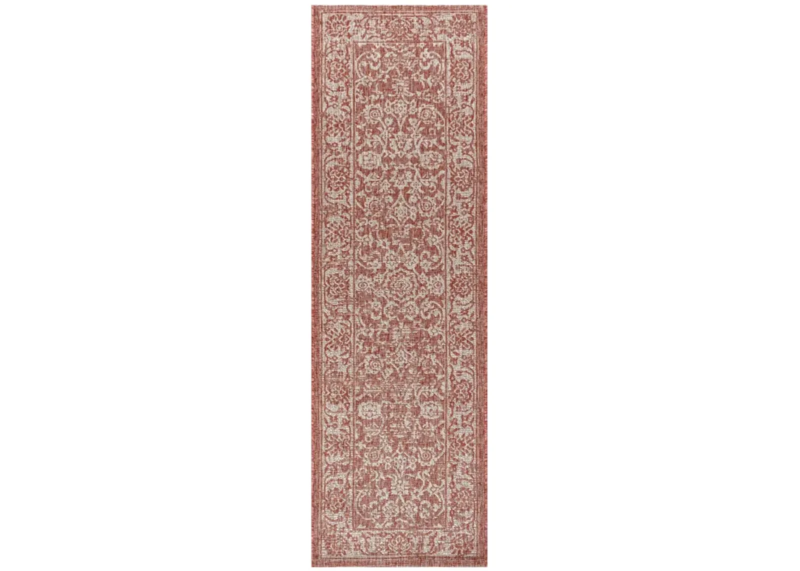 Tela Bohemian Textured Weave Floral Indoor/Outdoor Area Rug