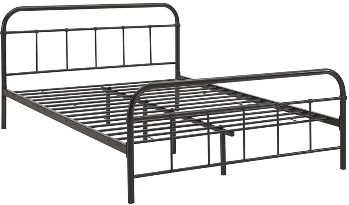 Modway Furniture  36.5 x 84.5 in. Maisie Queen Stainless Steel Bed Frame