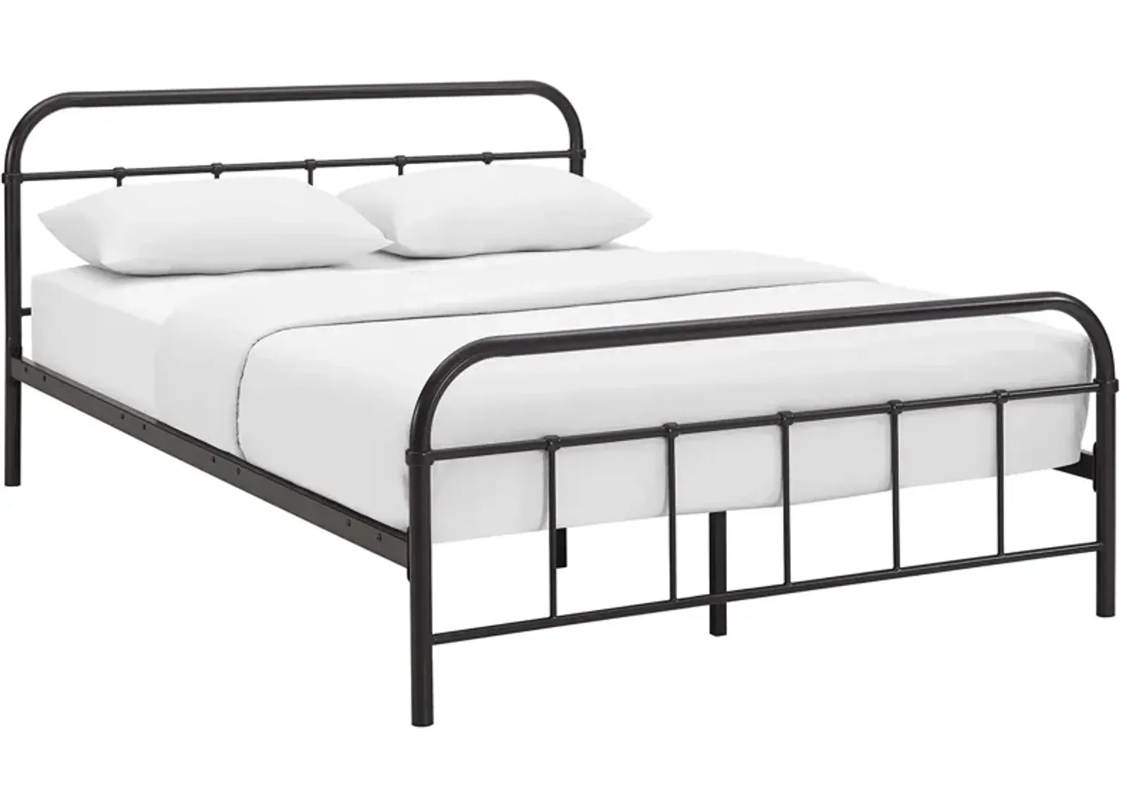 Modway Furniture  36.5 x 84.5 in. Maisie Queen Stainless Steel Bed Frame