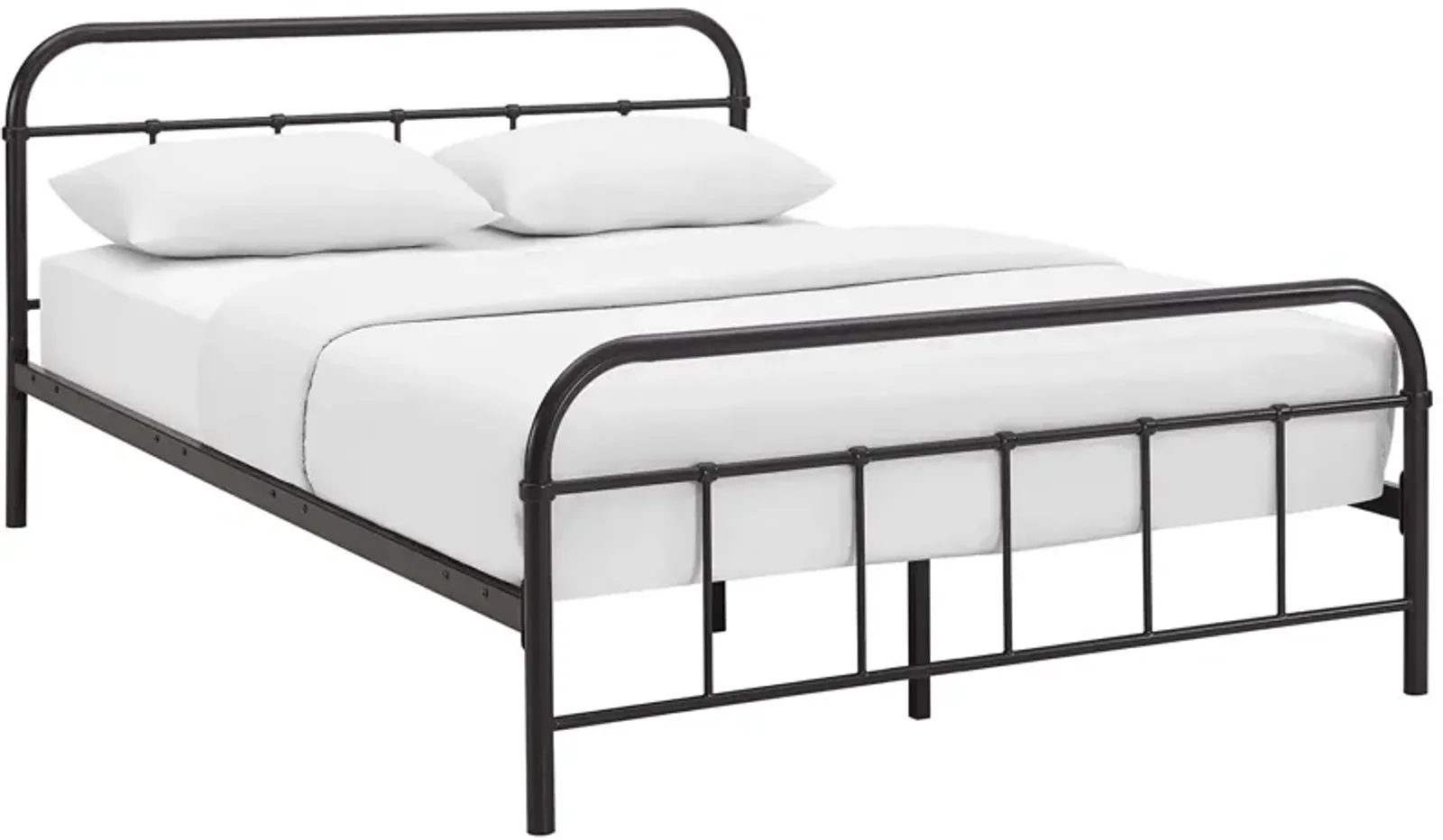 Modway Furniture  36.5 x 84.5 in. Maisie Queen Stainless Steel Bed Frame