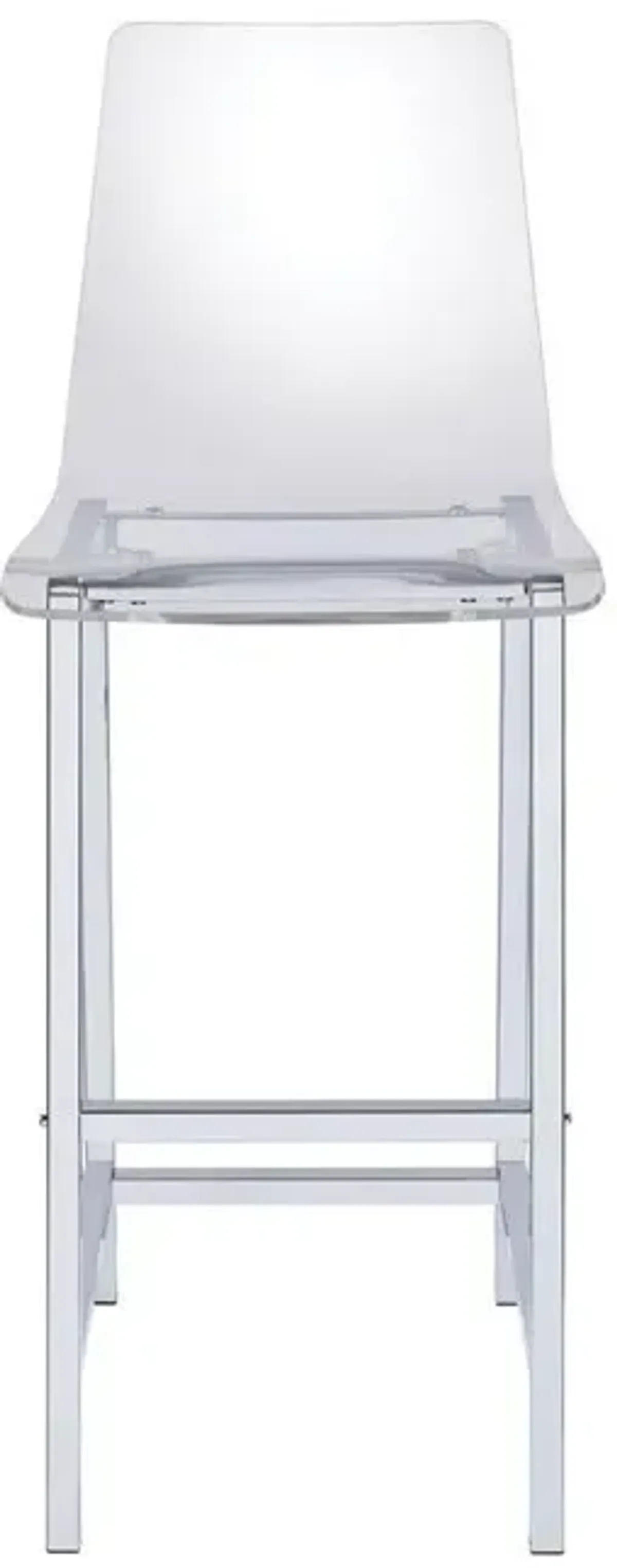 Juelia Bar Stools Chrome and Clear Acrylic (Set of 2)