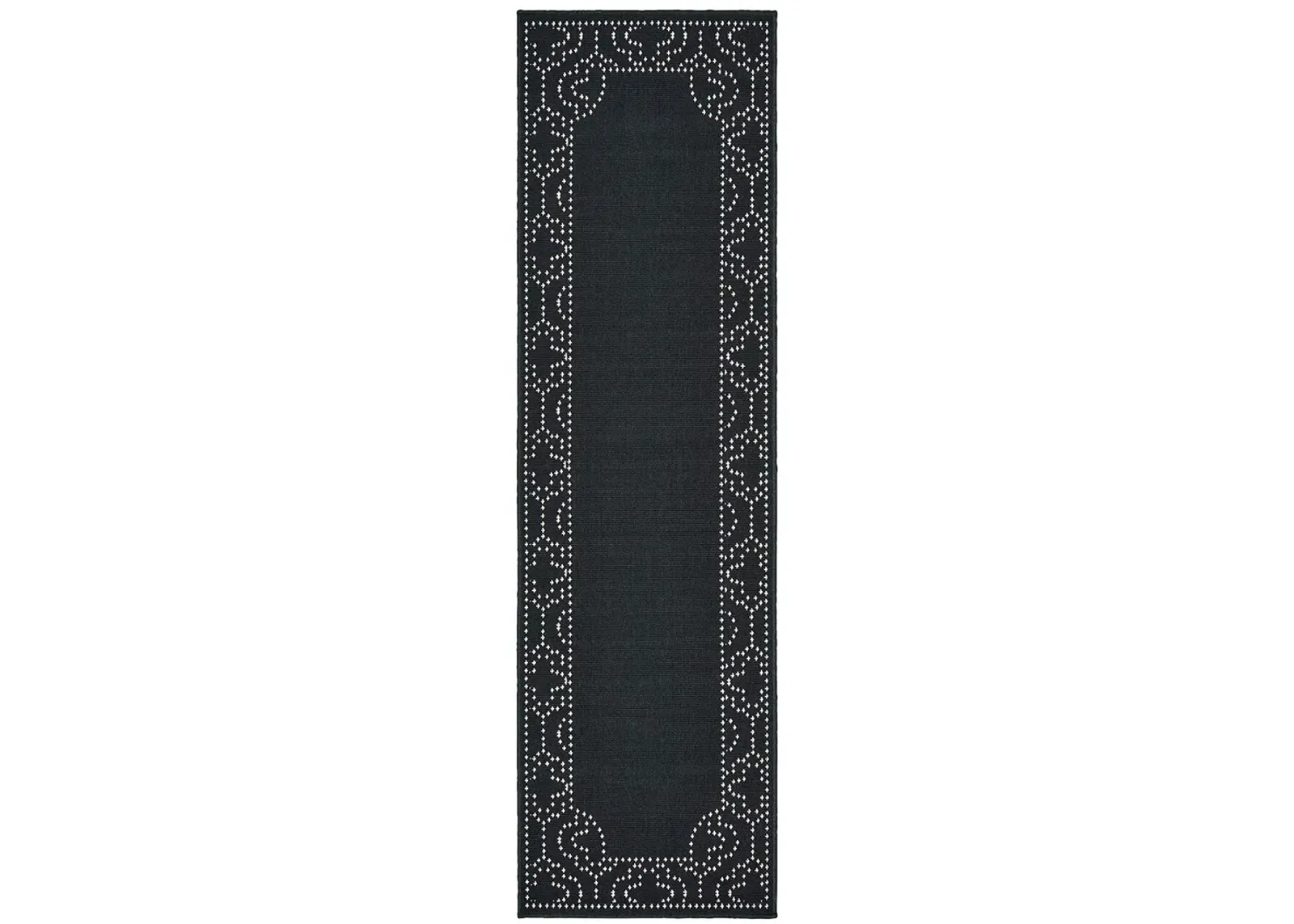 Marina 2'3" x 7'6" Black Rug