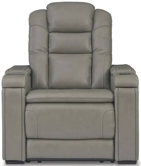 Boerna Gray Power Recliner