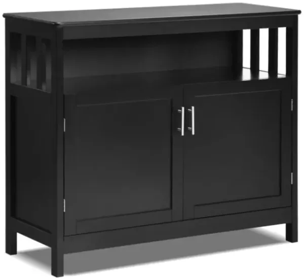 Hivvago Kitchen Buffet Server Sideboard Storage Cabinet with 2 Doors and Shelf
