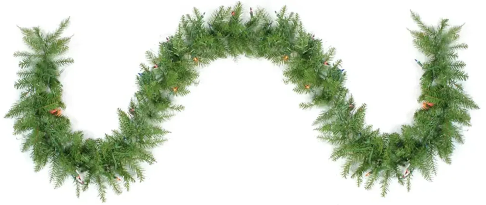 9' x 10" Pre-Lit Northern Pine Artificial Christmas Garland - Multi Color Lights