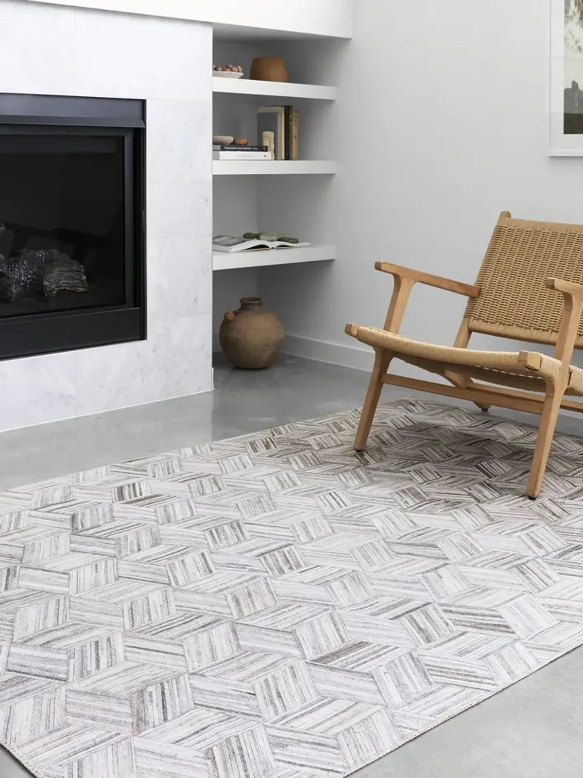 Maddox MAD07 Lt Grey/Ivory 5' x 7'6" Rug