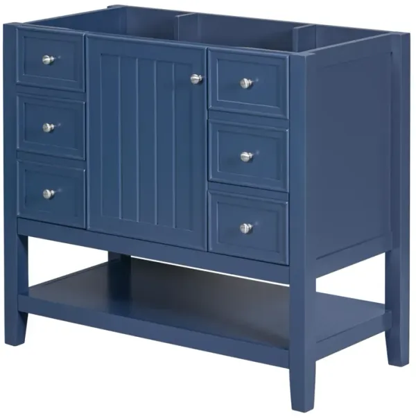 Streamdale 36" Vanity Cabinet Base, 1 Cabinet & 3 Drawers