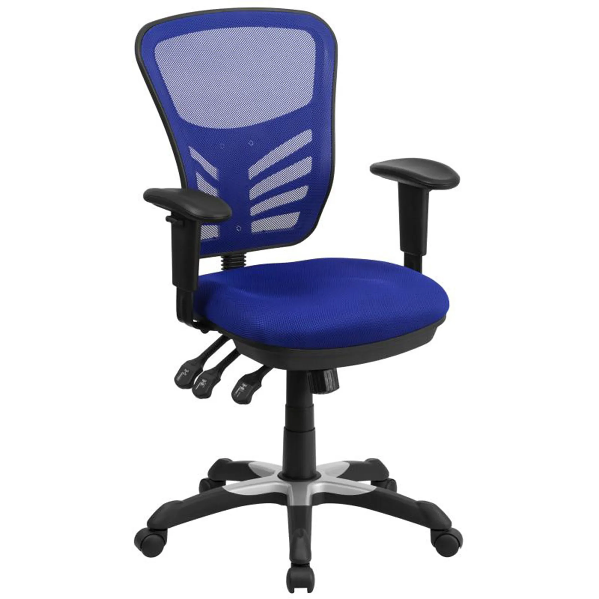 Nicholas Mid-Back Dark Gray Mesh Multifunction Executive Swivel Ergonomic Office Chair with Adjustable Arms