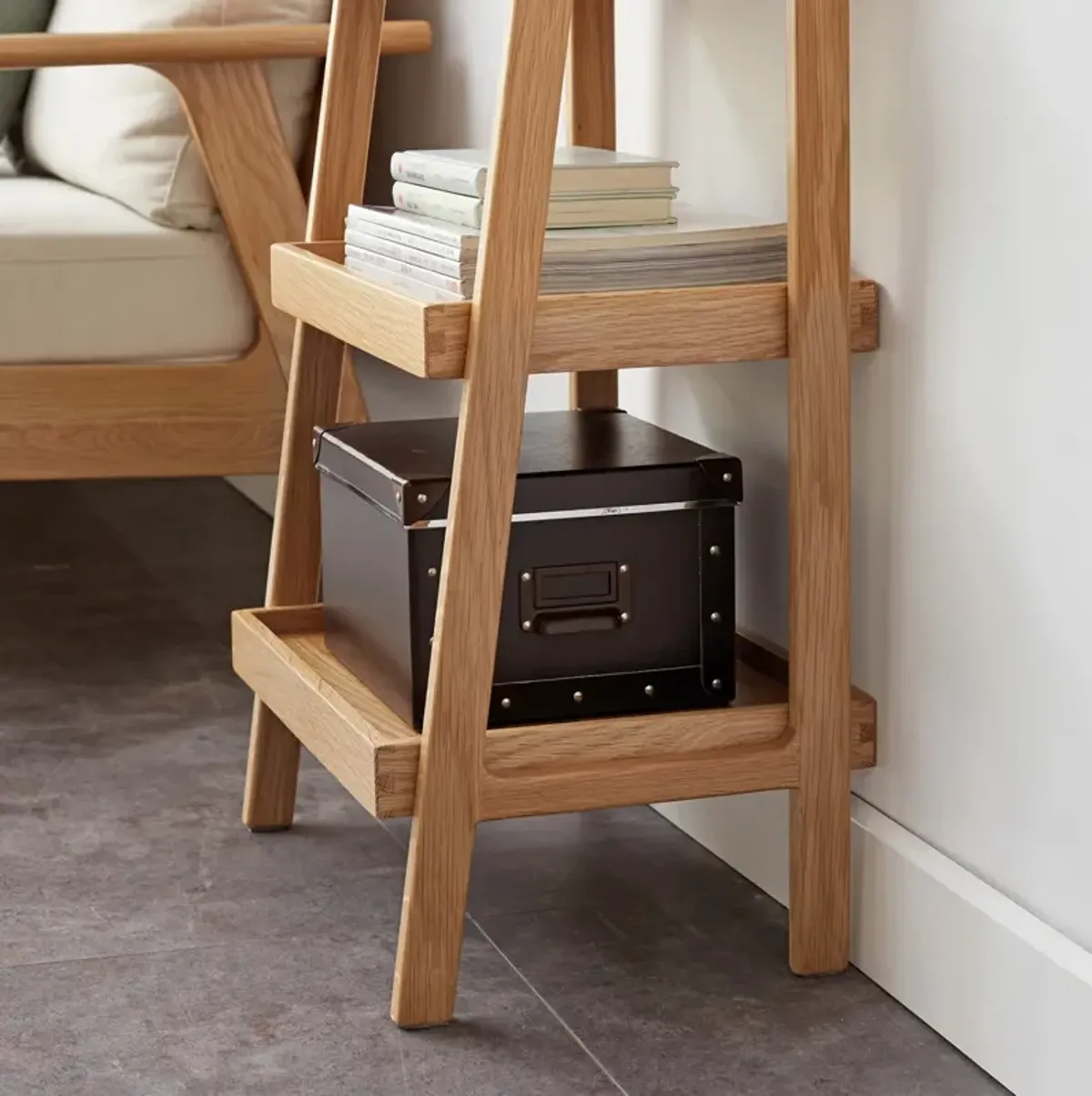 Storage Bench, 3-Tier Beech Wood Shoe Rack for Entryway