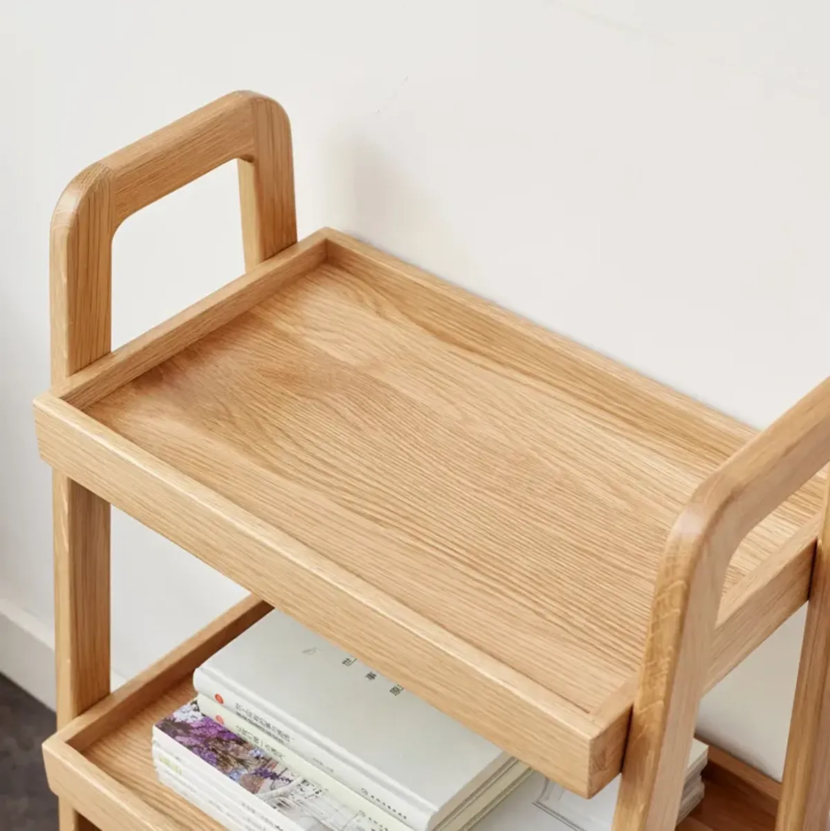 Storage Bench, 3-Tier Beech Wood Shoe Rack for Entryway