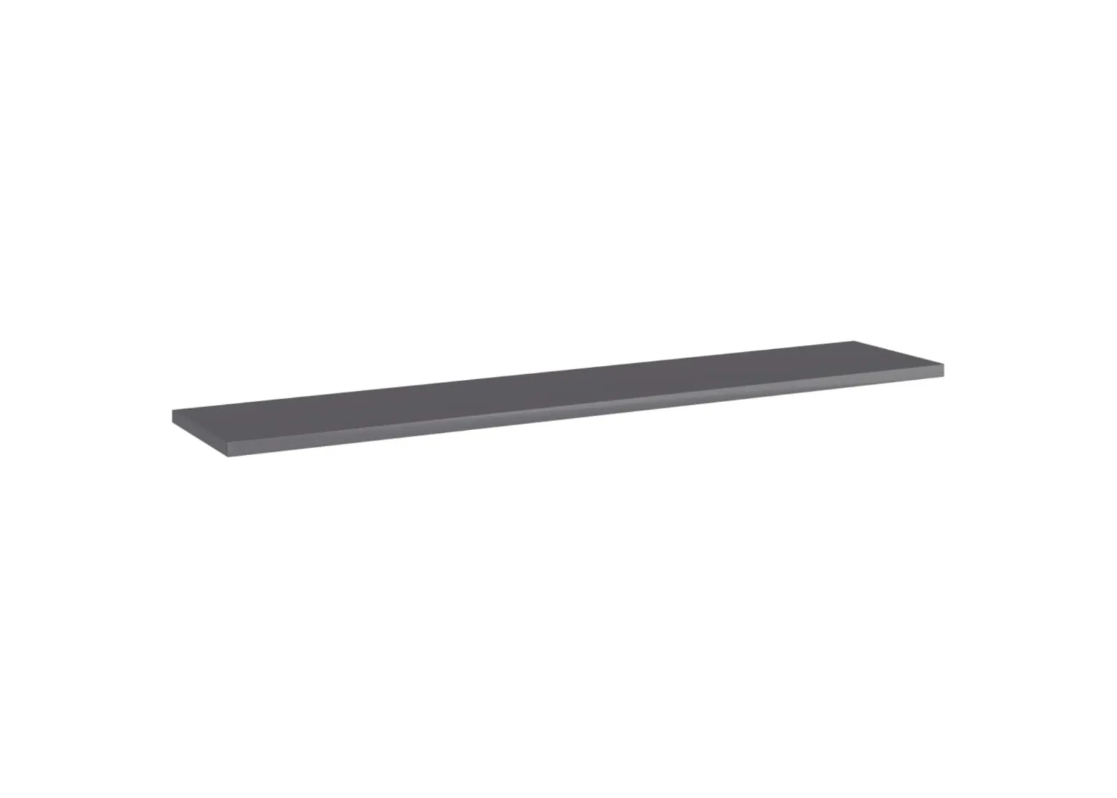 vidaXL Bookshelf Boards 8 pcs High Gloss Gray 39.4"x7.9"x0.6" Chipboard