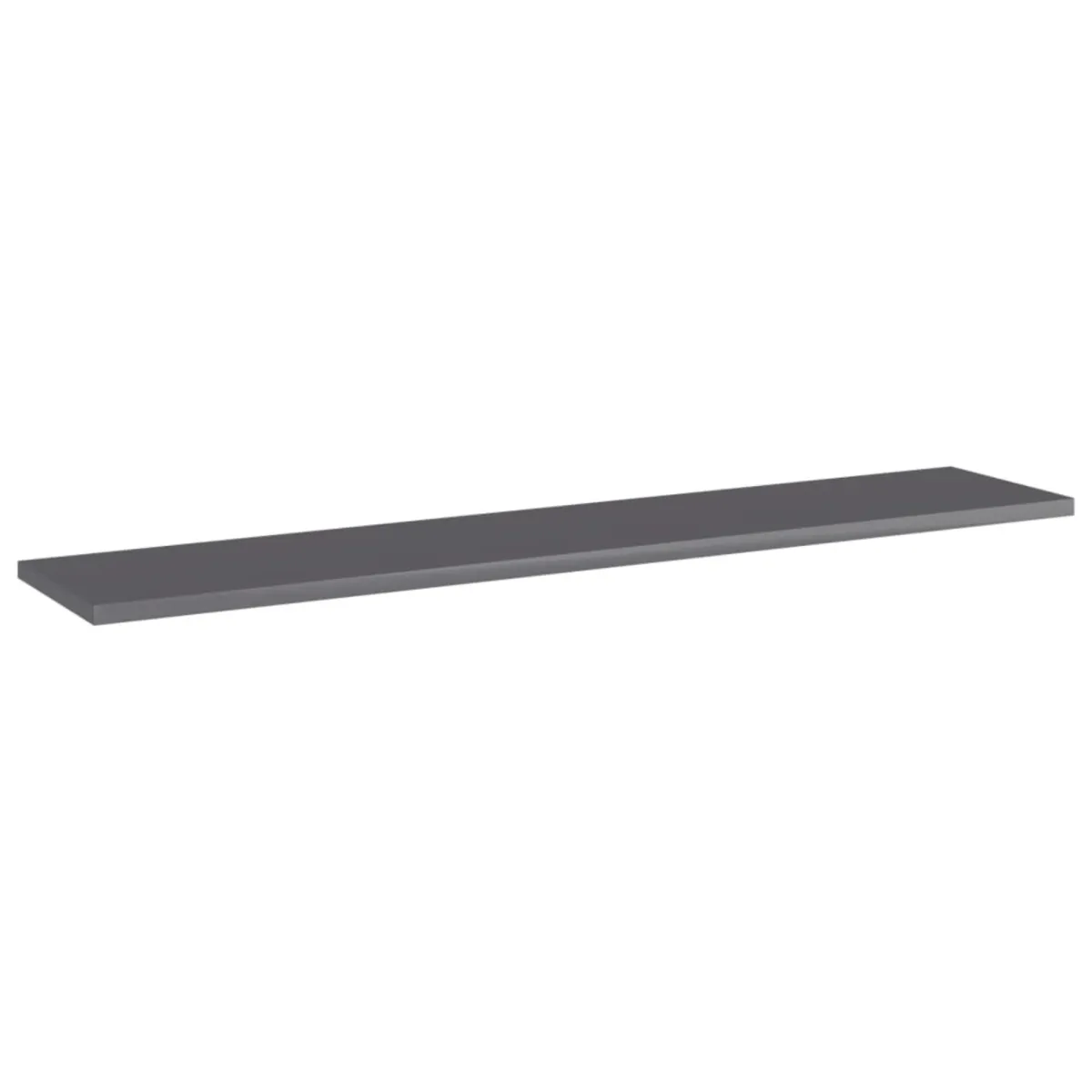 vidaXL Bookshelf Boards 8 pcs High Gloss Gray 39.4"x7.9"x0.6" Chipboard