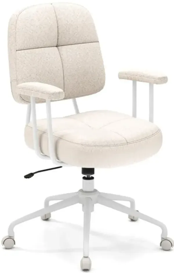 Hivvago Leathaire Upholstered Task Home Office Chair with Cushioned Back