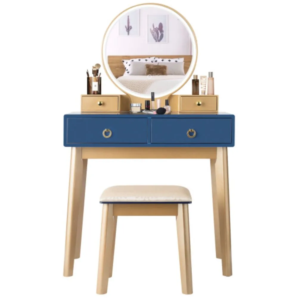 Hivvago Makeup Vanity Table Set 3 Color Lighting Dressing Table