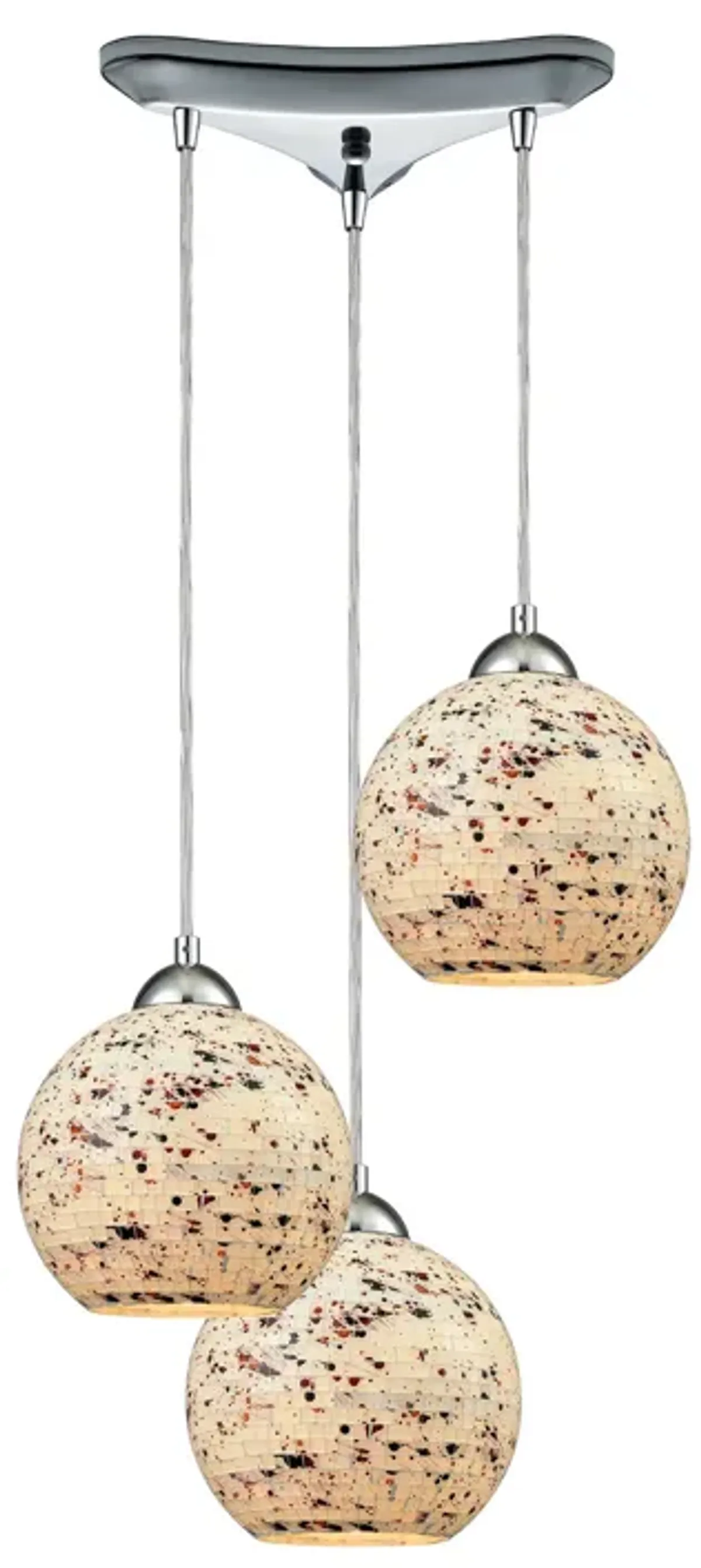 Spatter 3-Light Triangular Pendant