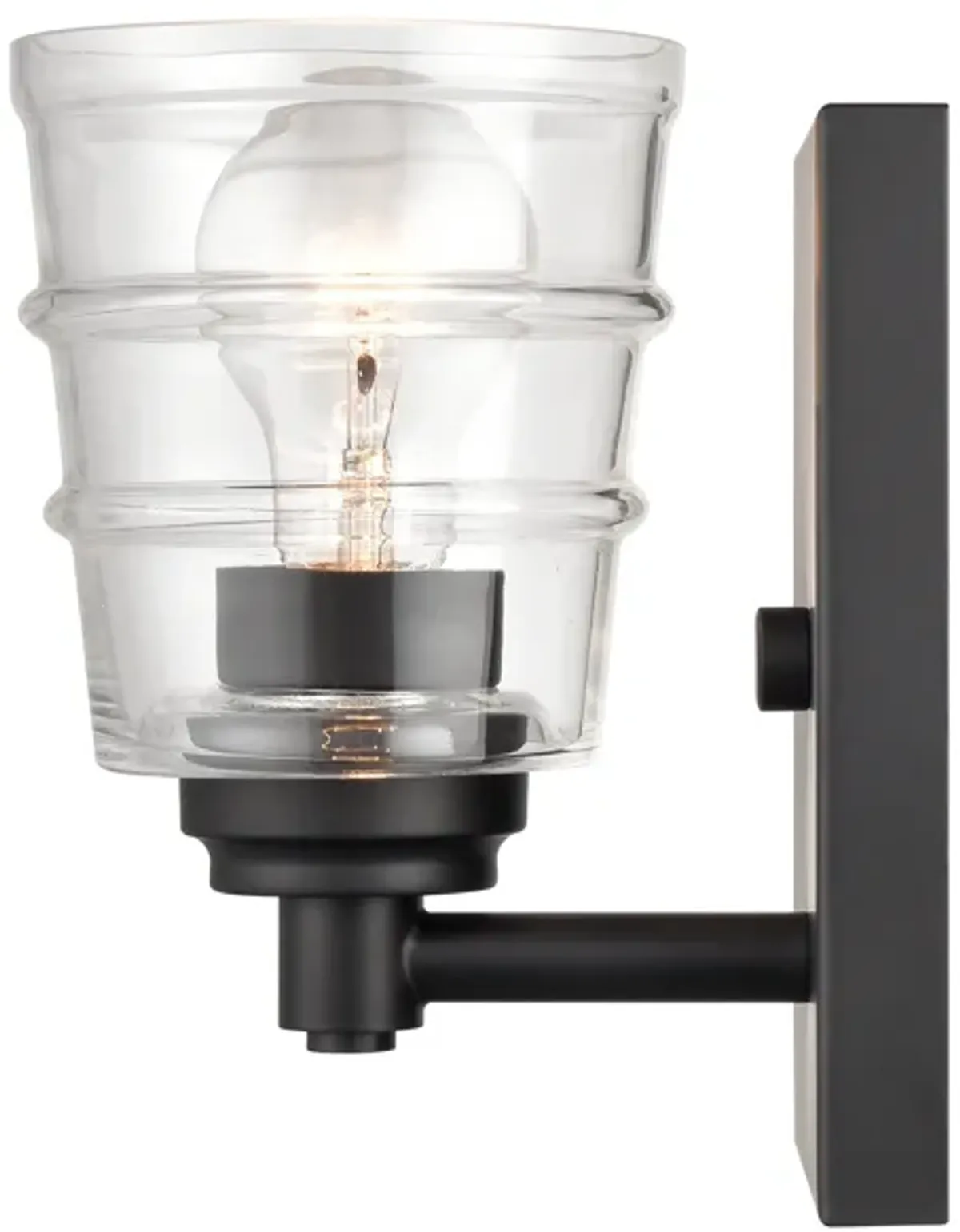 Pulsate 4.5'' Wide 1-Light Black Sconce