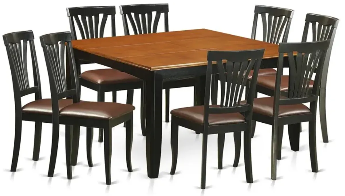 9 PC Dining room set-Dining Table and 8 Wood Dining Chairs