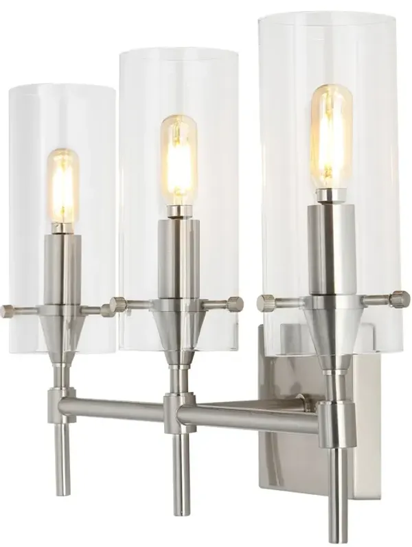 Cato Bohemian Farmhouse Iron/Glass LED Vanity