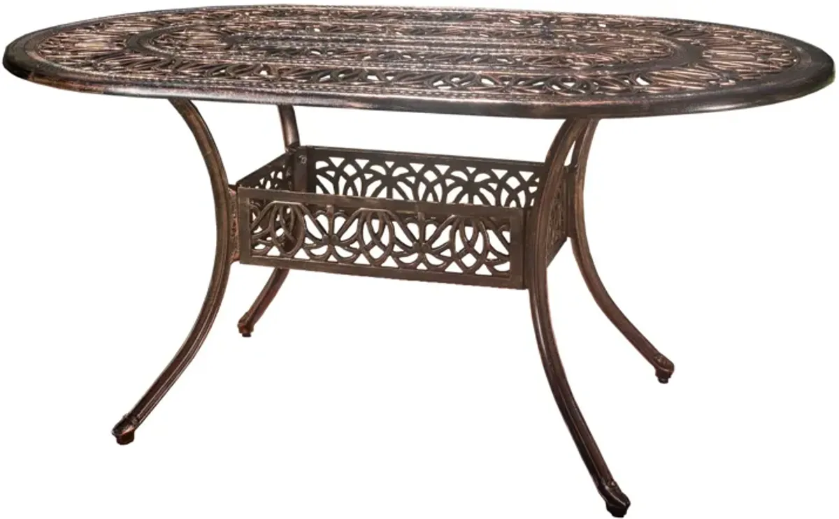 Timeless Cast Aluminum Outdoor Dining Table for Six