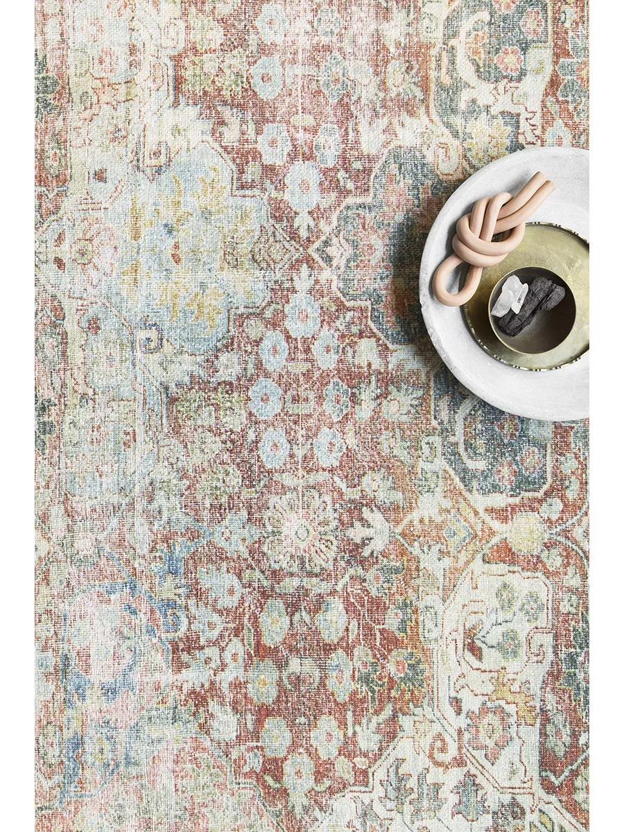 Loren LQ14 Brick/Multi 3'6" x 5'6" Rug