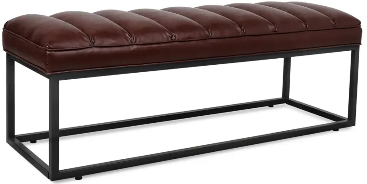 Metal Base Upholstered Bench For Bedroom For Entryway