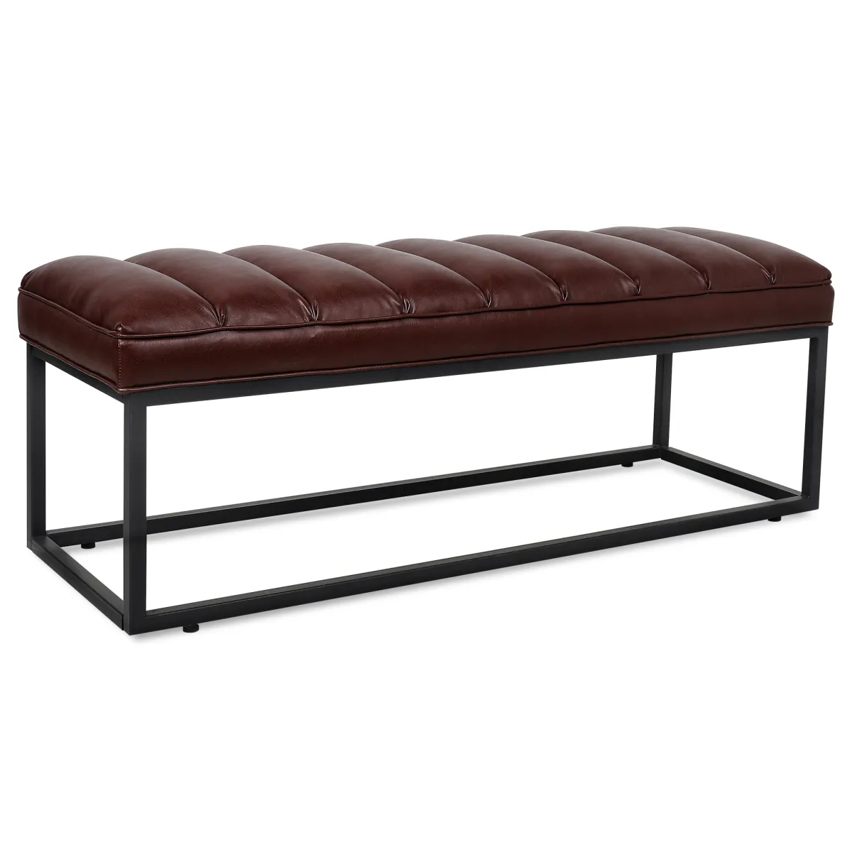 Metal Base Upholstered Bench For Bedroom For Entryway