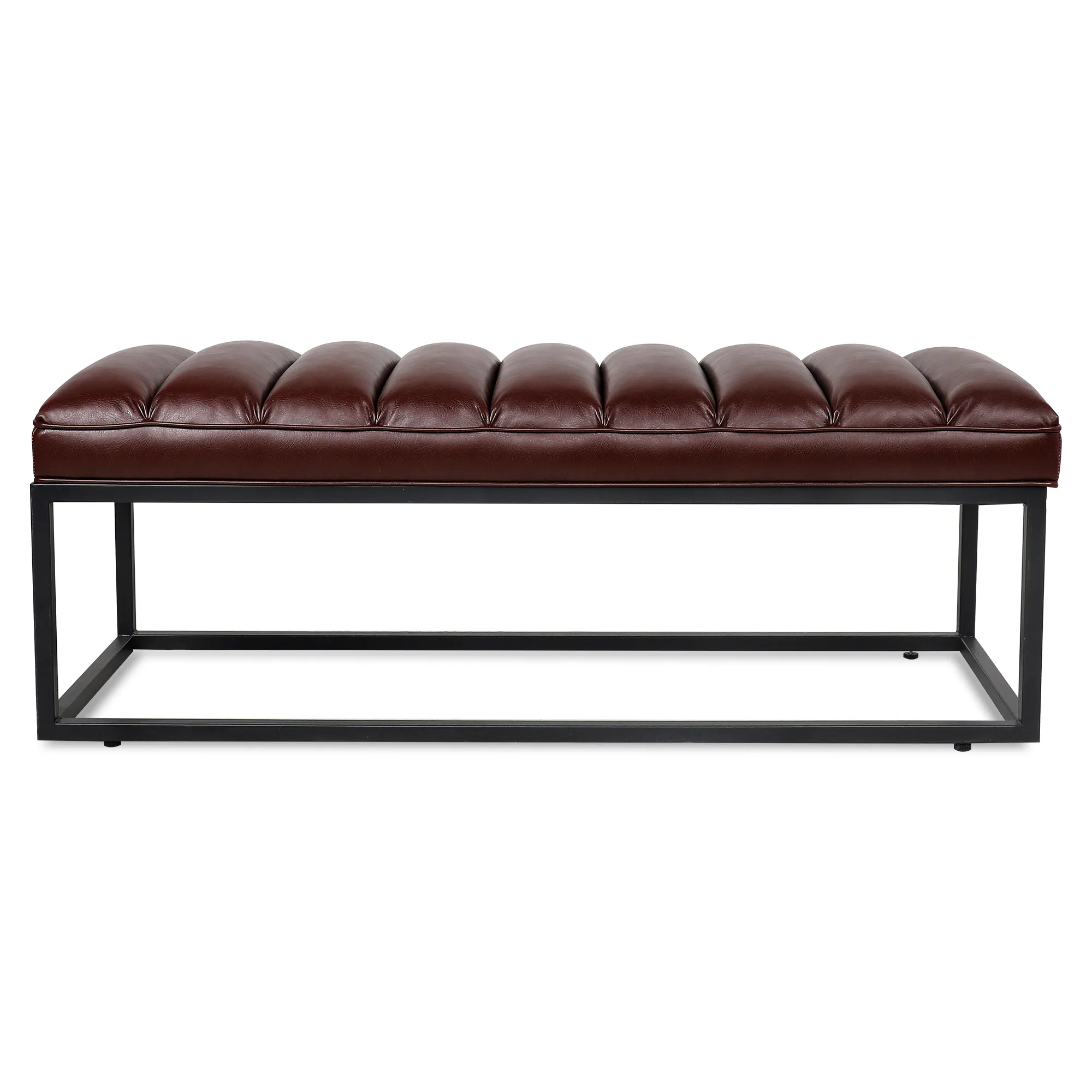 Metal Base Upholstered Bench For Bedroom For Entryway