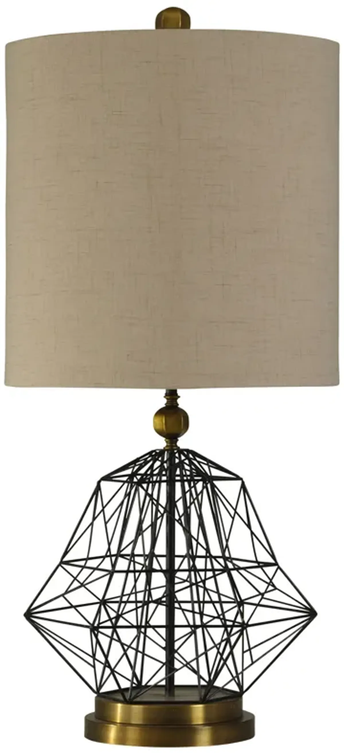 Satin Black Steel Table Lamp (Set of 2)