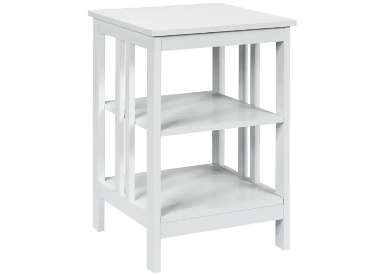 Set of 2 3-Tier Nightstand with Reinforced Bars and Stable Structure